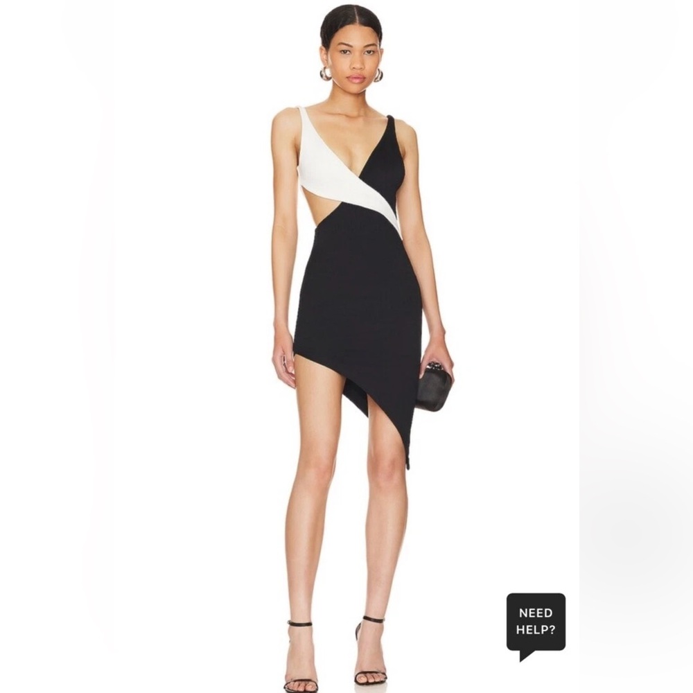 NWT- Lama Jouni Color Block Slanted Dress- Size XS